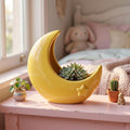 Kawaii Moon and Star Planter Pot, Cute Moon Decor, Succulent Holder, Party Centerpiece, Pastel Room Decor, Gift Idea