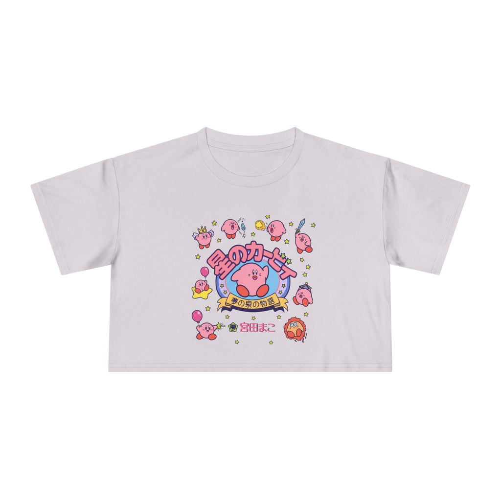 Kirby Star Cartoon Crop Tee | Retro Gamers Character Graphic Shirt - MagikaPop