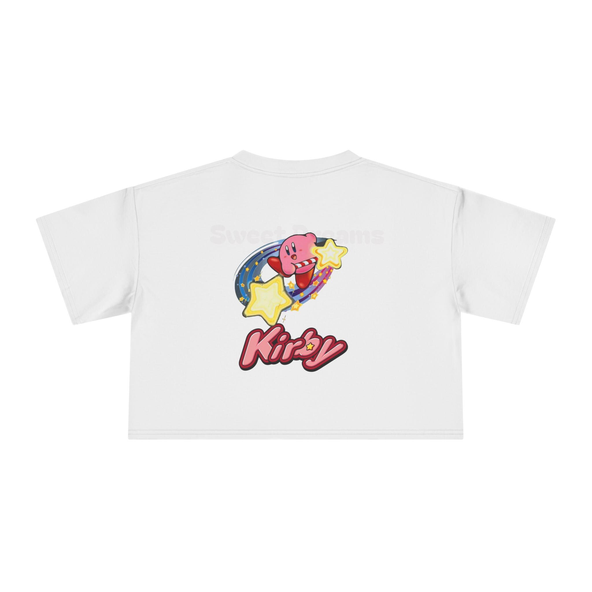 Kirby Star Cartoon Crop Tee | Retro Gamers Character Graphic Shirt - MagikaPop