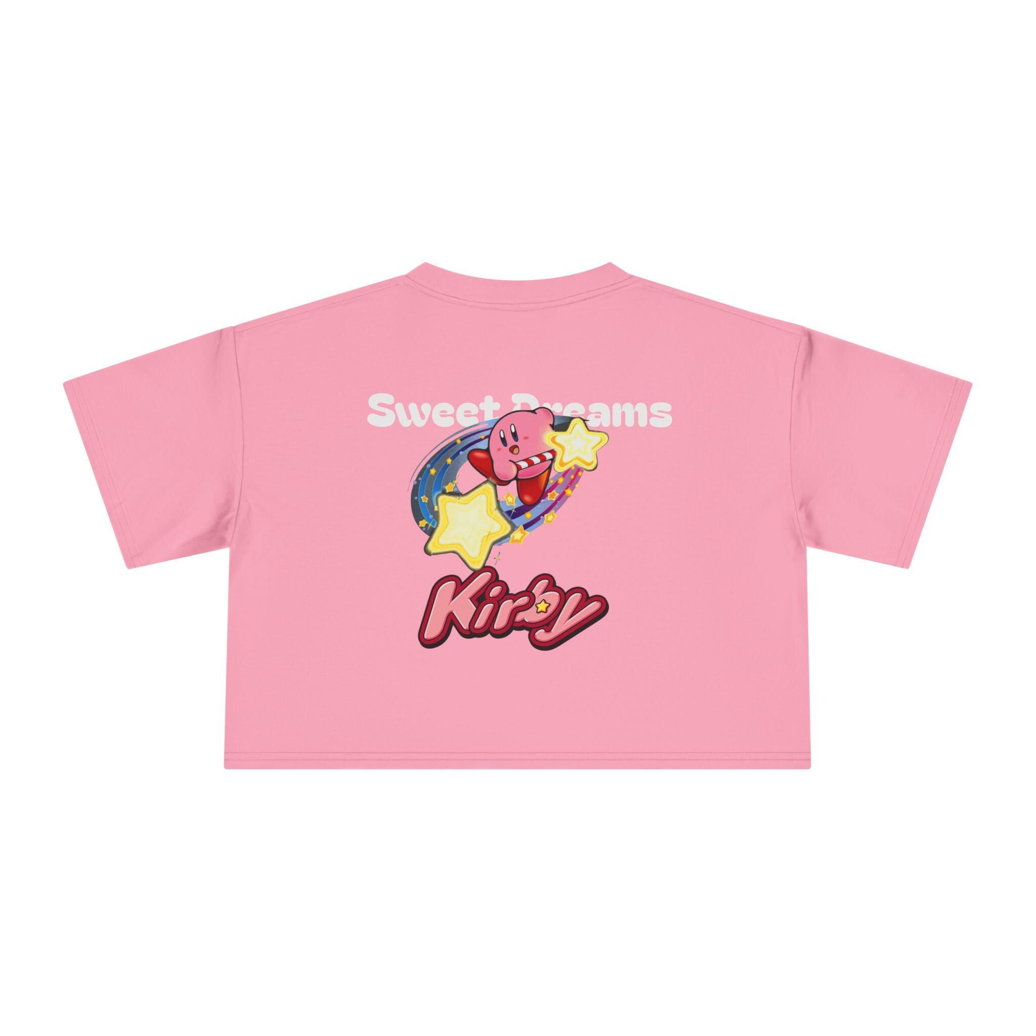 Kirby Star Cartoon Crop Tee | Retro Gamers Character Graphic Shirt - MagikaPop