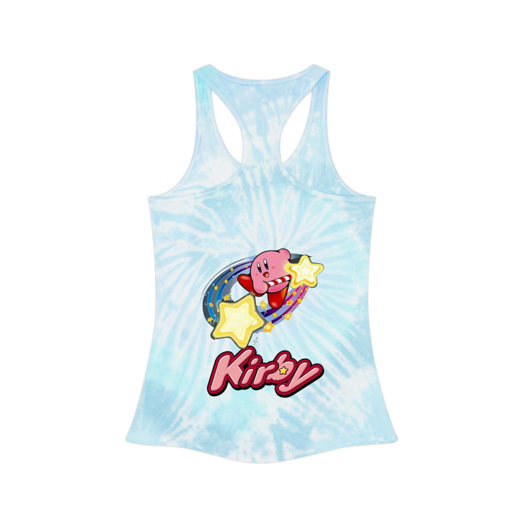 Kirby Star Characters tie dye racerback tank top | kawaii video game design - MagikaPop