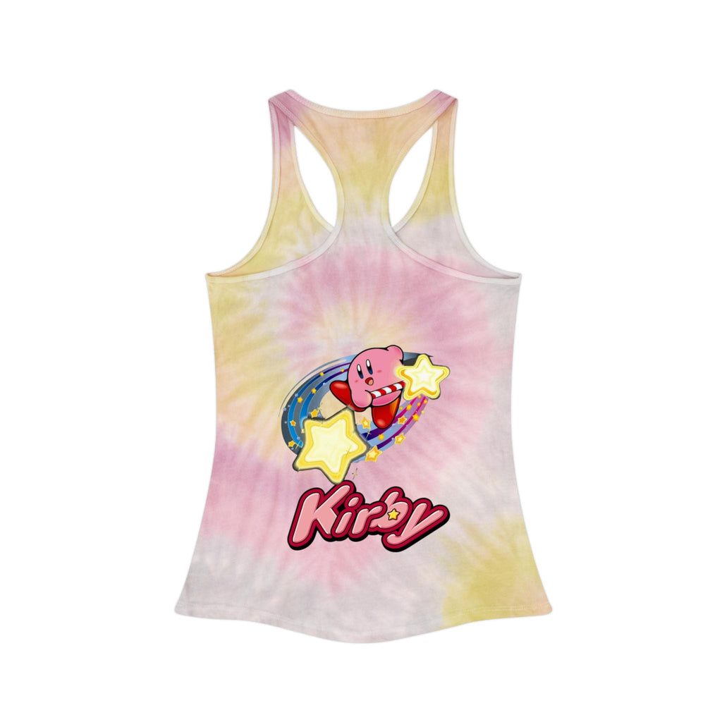 Kirby Star Characters tie dye racerback tank top | kawaii video game design - MagikaPop