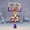 Lakers Christmas Tree Topper | Purple and Gold Tree Star/Finial | Los Angeles Basketball Fan Holiday Decor | NBA Gift Christmas Gift