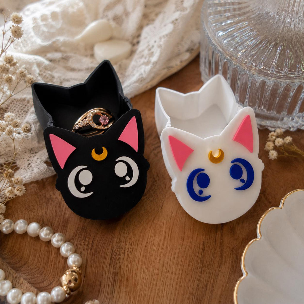 Luna Cat 3D Printed Desk Organizer, Sailor Moon Inspired Holder, Trinket Box ,Gifts for Her, Anime Lovers