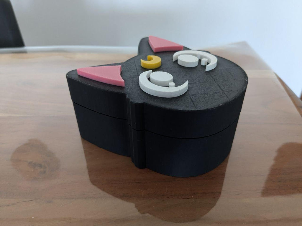 Luna Cat 3D Printed Desk Organizer, Sailor Moon Inspired Holder, Trinket Box ,Gifts for Her, Anime Lovers