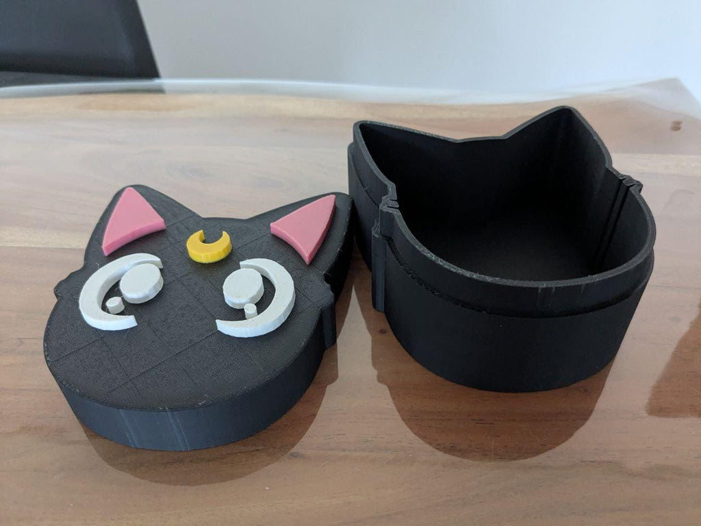 Luna Cat 3D Printed Desk Organizer, Sailor Moon Inspired Holder, Trinket Box ,Gifts for Her, Anime Lovers