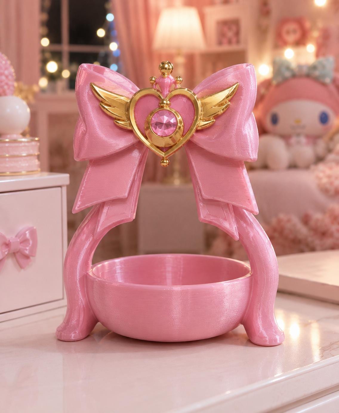 Magical Girl Jewelry Organizer – Pink Vanity Decor Gift