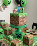 Mine Craft Creeper Cake Stand,  8-inch Round Tiered Dessert Display