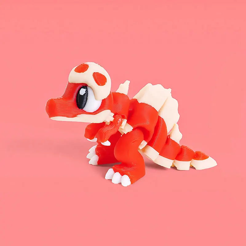 Mini 3D Printed Dinosaur Toys - Movable Joints, Flexi