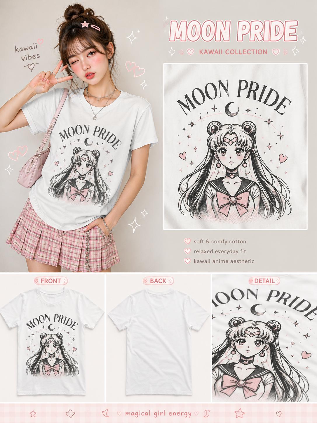 Moon Pride, Sailor Magical Girl ,Women’s cotton crew neck t-shirt