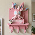 Personalized Shelf with Hooks, 3D Printed Anime Decor, Desk Organizer