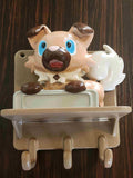 Personalized Wall Decor , shelf with hooks , RockRuff Pokemon , 3d printing, customizable