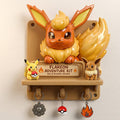 Personalized shelf with hooks ,mothers day, customized, pocket monster, Fox ,gift, desk, cubicle Gifts , 3d printing, wall art, kawaii decor - MagikaPop