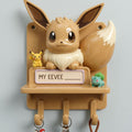 Personalized shelf with hooks ,mothers day, customized, pocket monster, fox ,gift, desk, cubicle Gifts , 3d printing