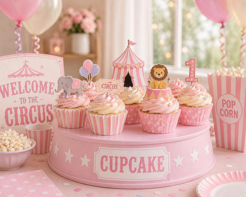 Pink Cake Riser Stand, 7 inches , Circus Party Prop, Cupcake Stand