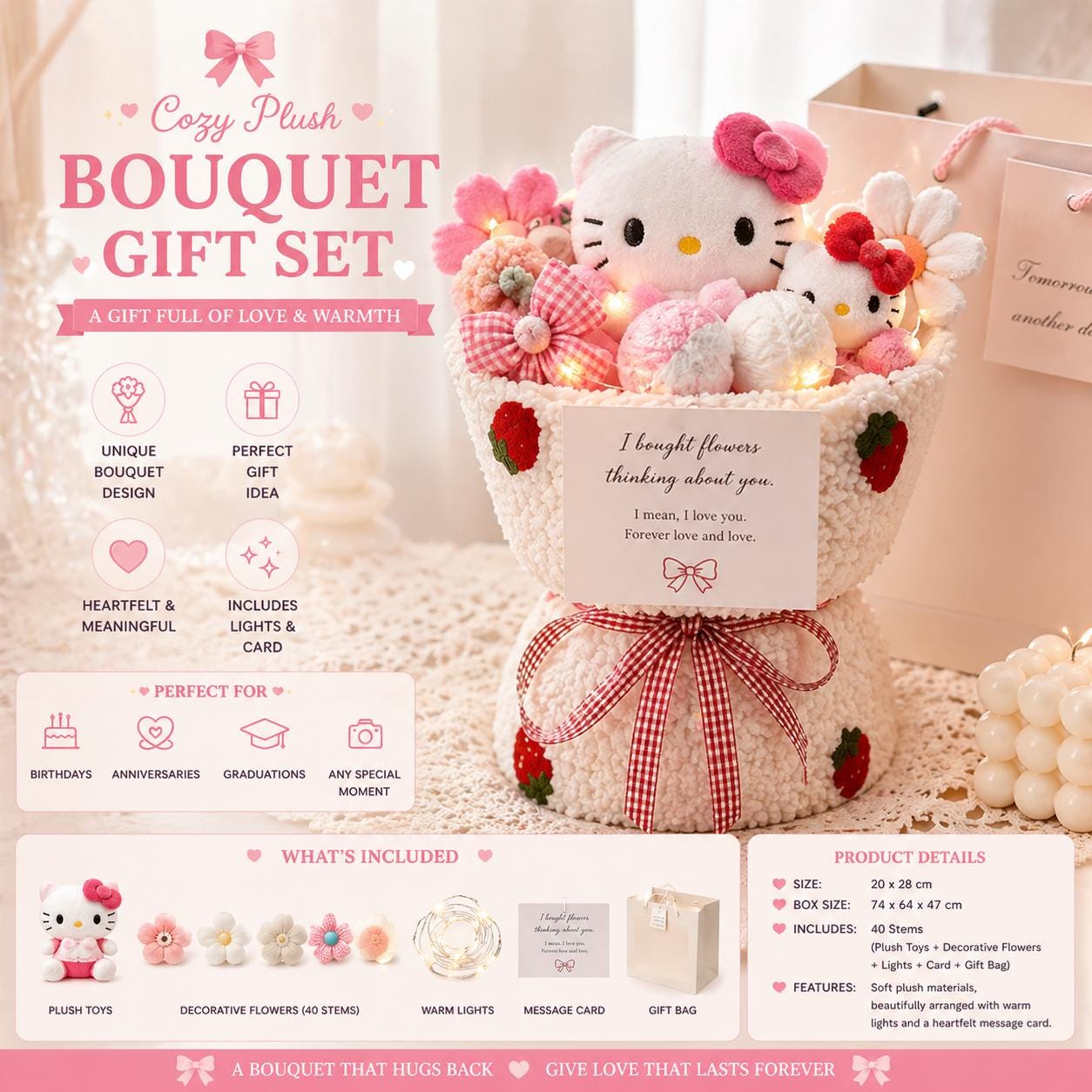 Plush Doll Flower Bouquet Gift for Special Occasions