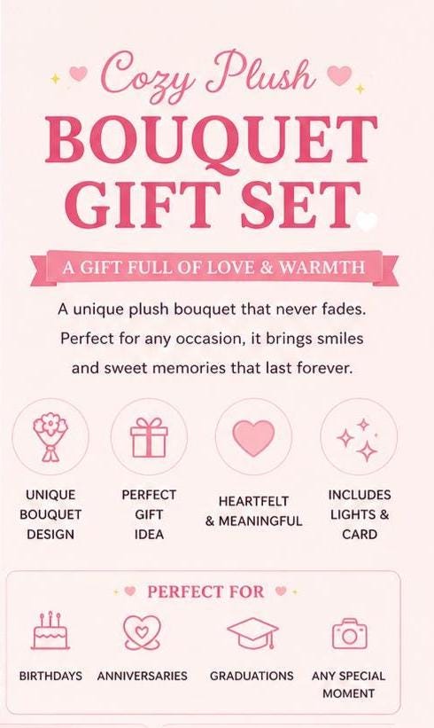 Plush Doll Flower Bouquet Gift for Special Occasions