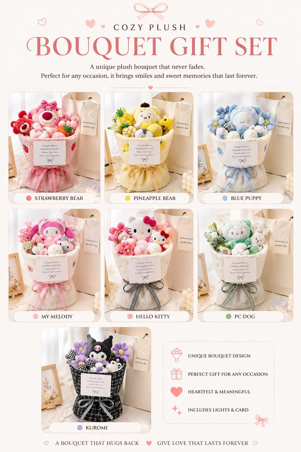 Plush Doll Flower Bouquet Gift for Special Occasions