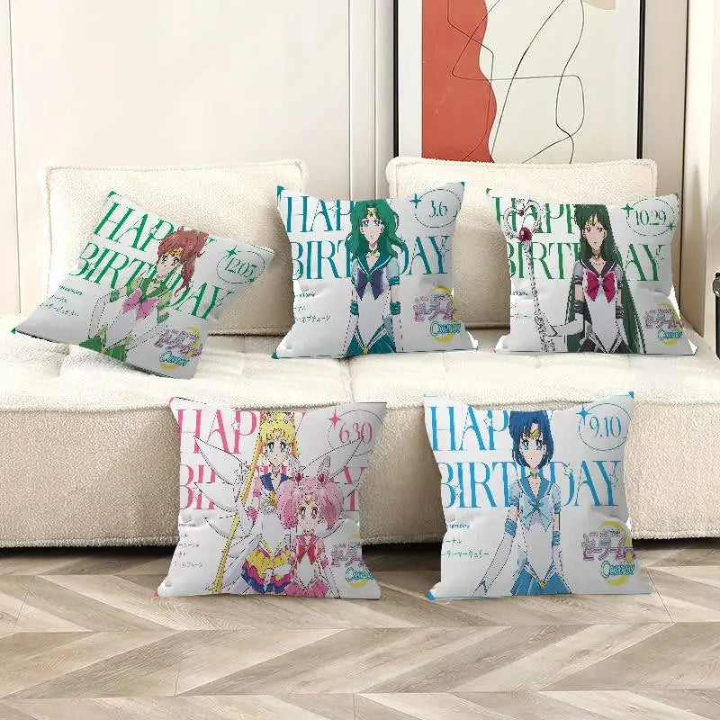 Sailor Moon Decorative Room Aesthetics Pillow Case Home Decor 45x45 - MagikaPop
