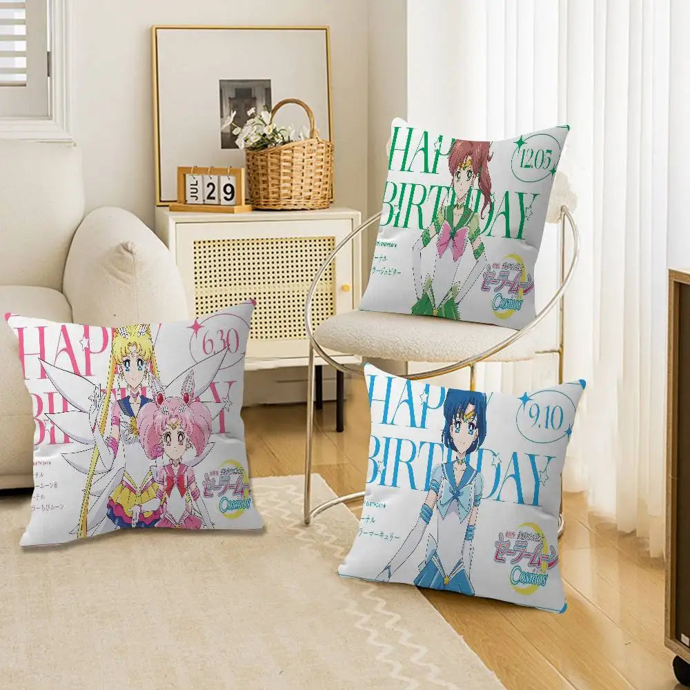 ailor Moon Decorative Room Aesthetics Pillow Case Home Decor 45x45 - MagikaPop