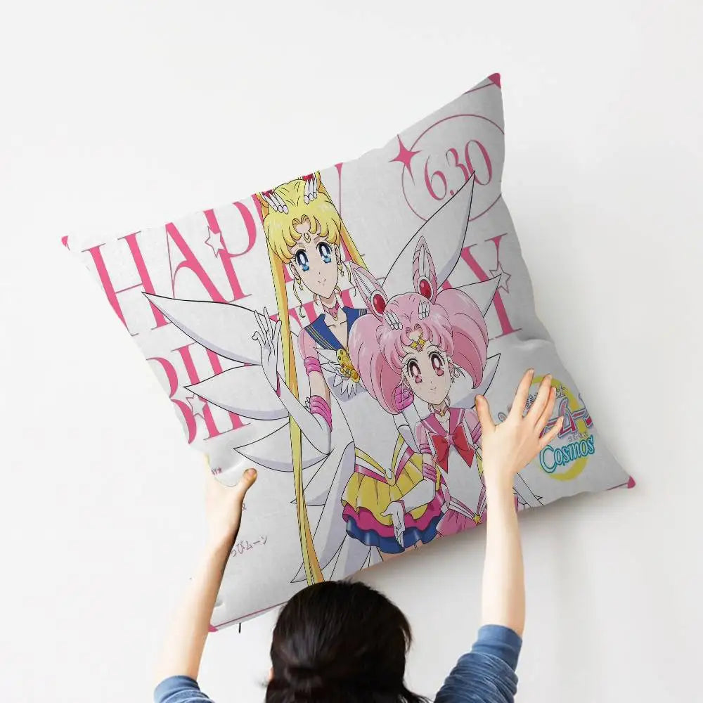 ailor Moon Decorative Room Aesthetics Pillow Case Home Decor 45x45 - MagikaPop