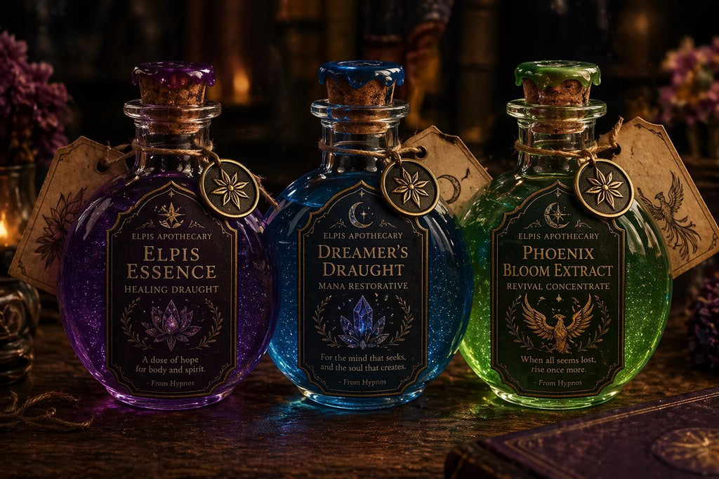 Potion, Ether, Elixir, Phoenix Tears Glows in the Dark, Cosplay Prop, Fantasy Bottle Gift, Wiccan, Witchy Aesthetic