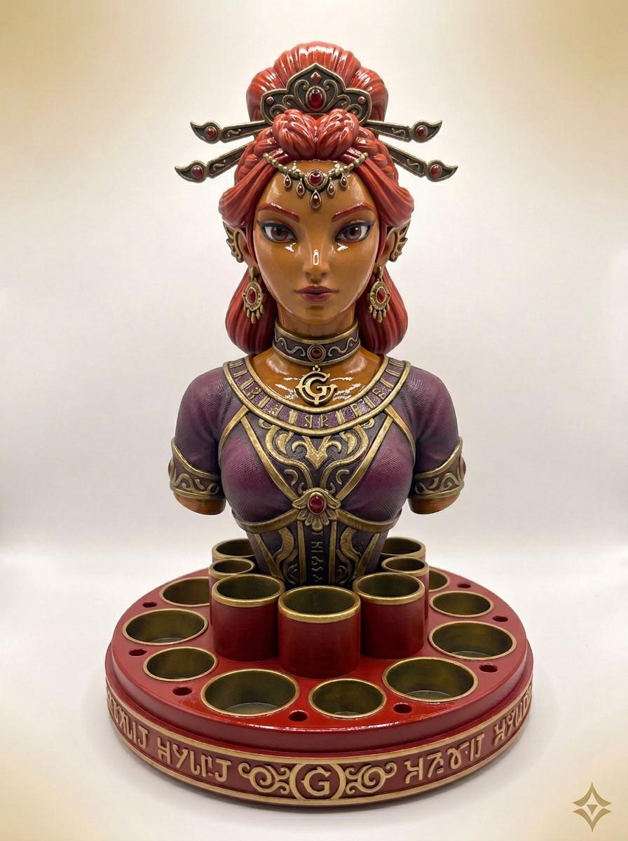 Princess-Inspired Makeup Organizer | Fantasy Vanity Holder | Gamer Girl Desk Decor Garage Kit