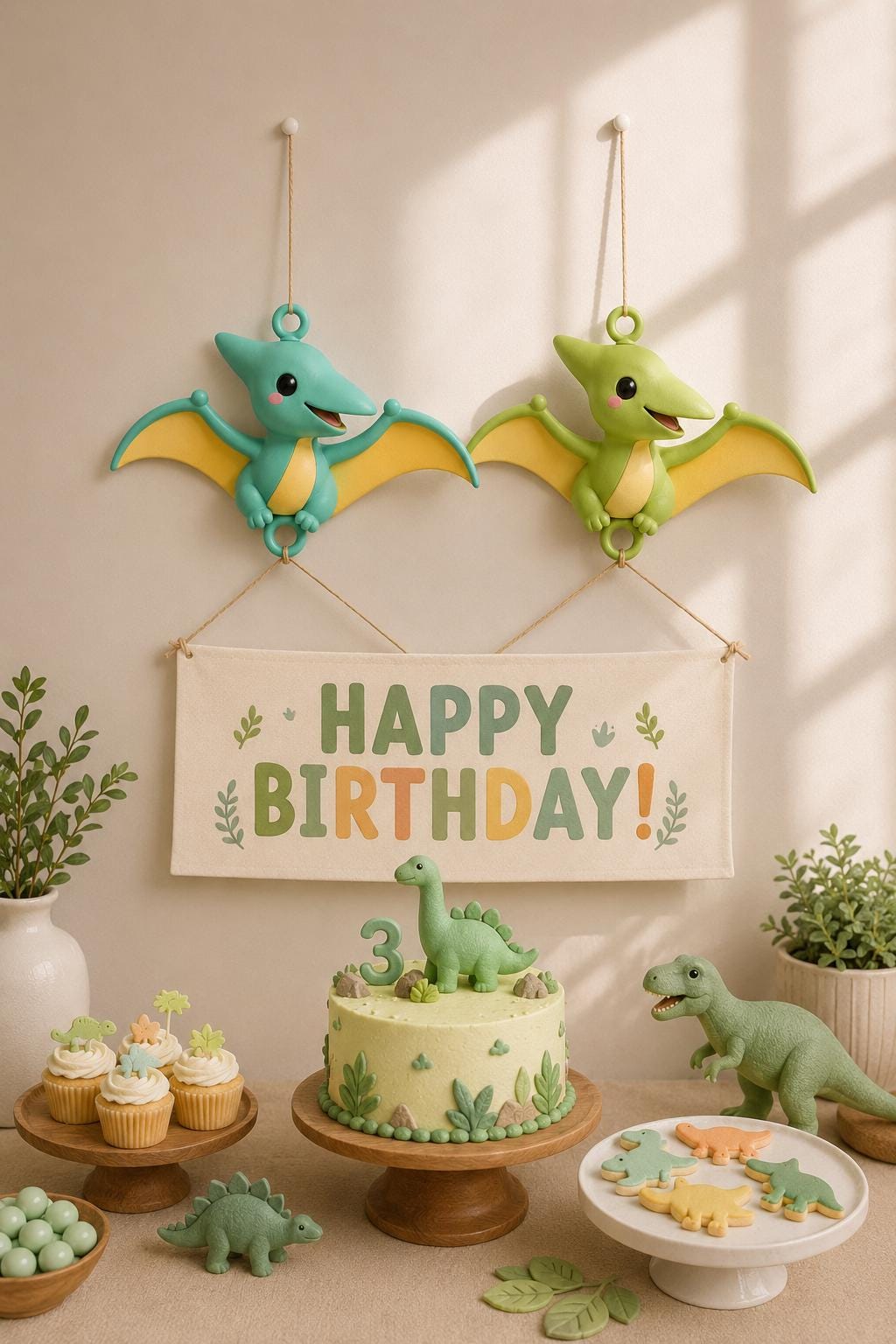 Pterodactyl Banner Prop, Dino Balloon holder,  Dinosaur Party supplies