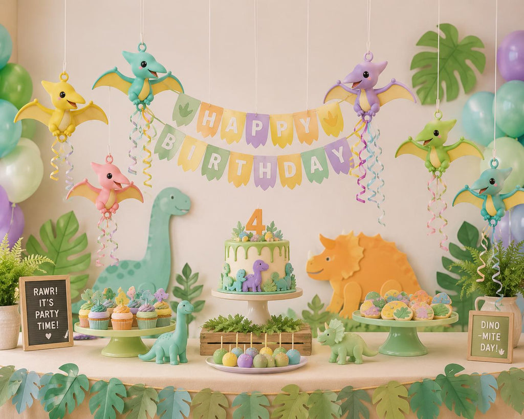 Pterodactyl Banner Prop, Dino Balloon holder,  Dinosaur Party supplies