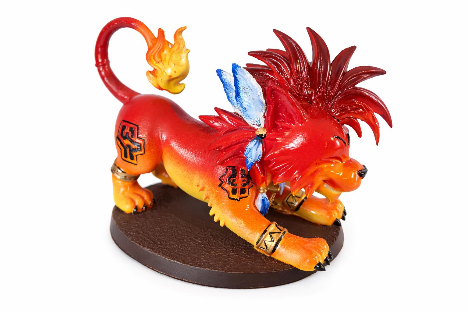 Red XIII , Red 13 , Handpainted 3d printed Figurine OAK 6.5x8.5 collectible