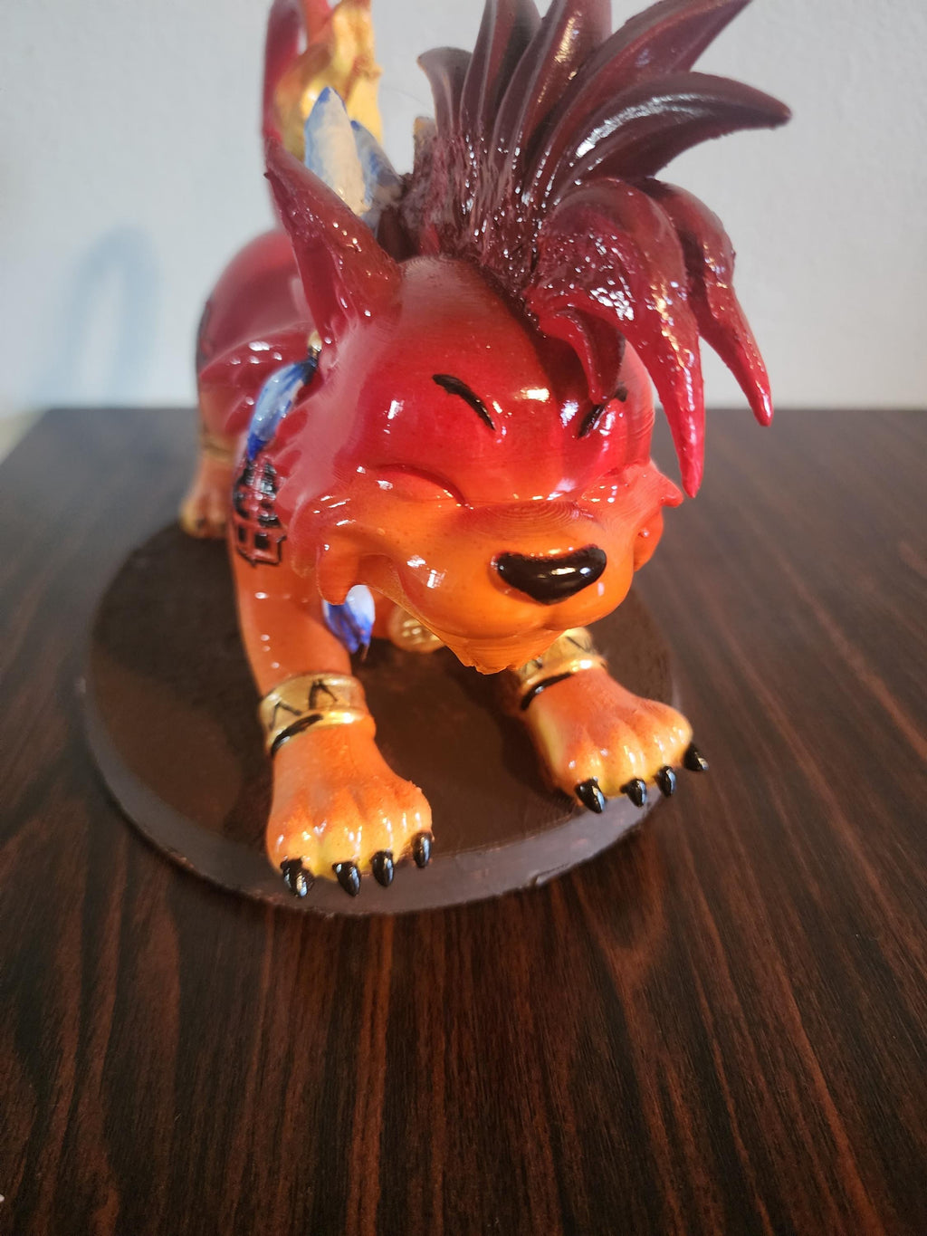 Red XIII , Red 13 , Handpainted 3d printed Figurine OAK 6.5x8.5 collectible