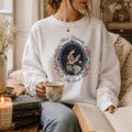 Romantic Book Lover Sweatshirt, Vintage Reading Girl Crewneck, Cottage core Bookish Sweater, Gift for Readers, Regency Aesthetic