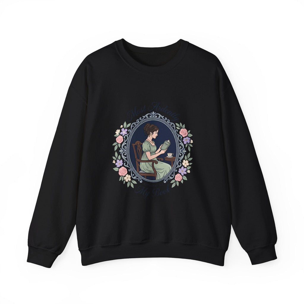 Romantic Book Lover Sweatshirt, Vintage Reading Girl Crewneck, Cottage core Bookish Sweater, Gift for Readers, Regency Aesthetic