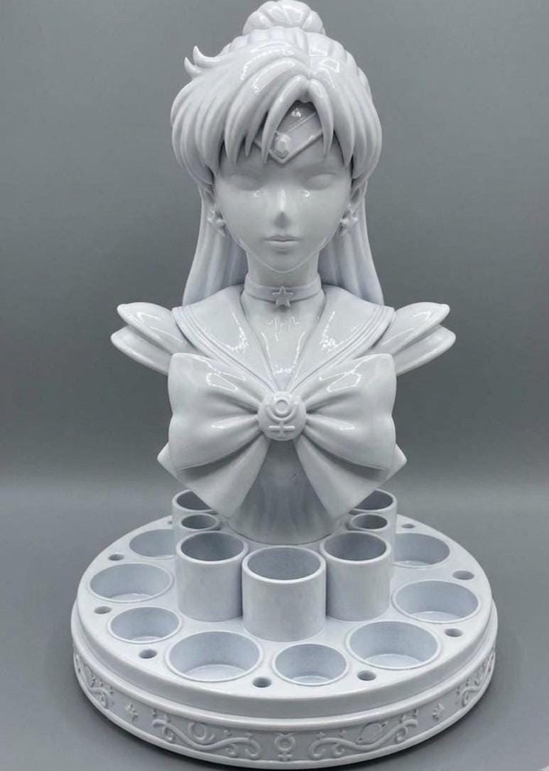 Sailor Magical Girl Bust Brush Holder, Anime Kawaii Decor, Moonies Fan Gift