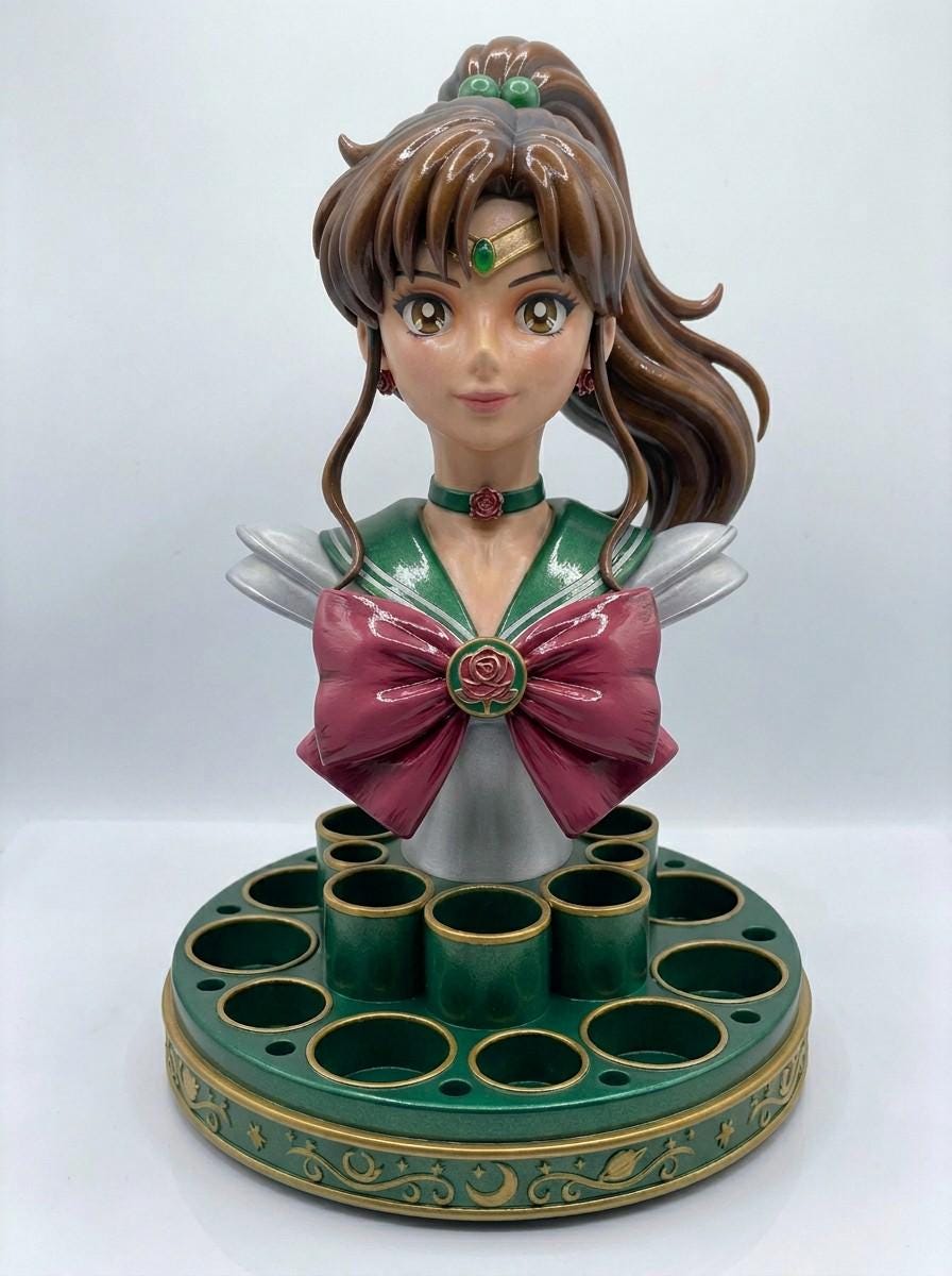 Sailor Magical Girl Bust Makeup Station, Anime Kawaii Decor, Moonies Fan Gift