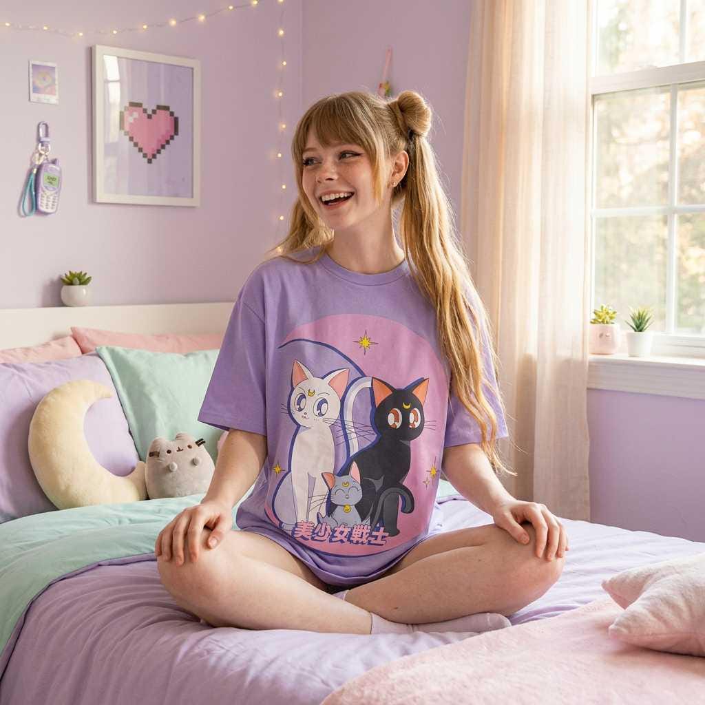 Sailor Moon Anime T Shirt Y2K Retro