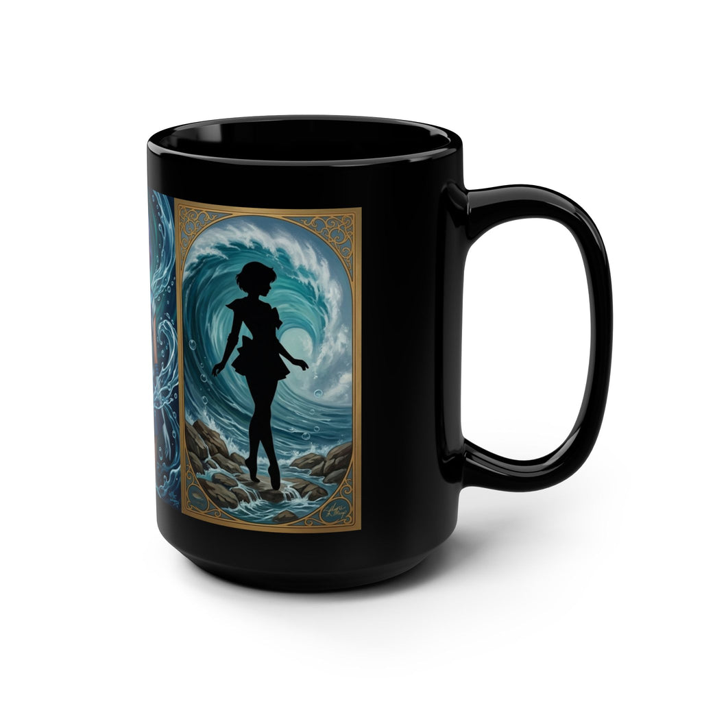 Sailor Mercury ,  15oz Black Ceramic Mug