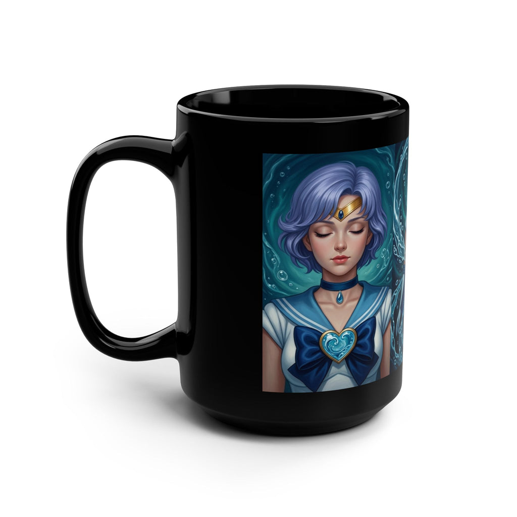 Sailor Mercury ,  15oz Black Ceramic Mug