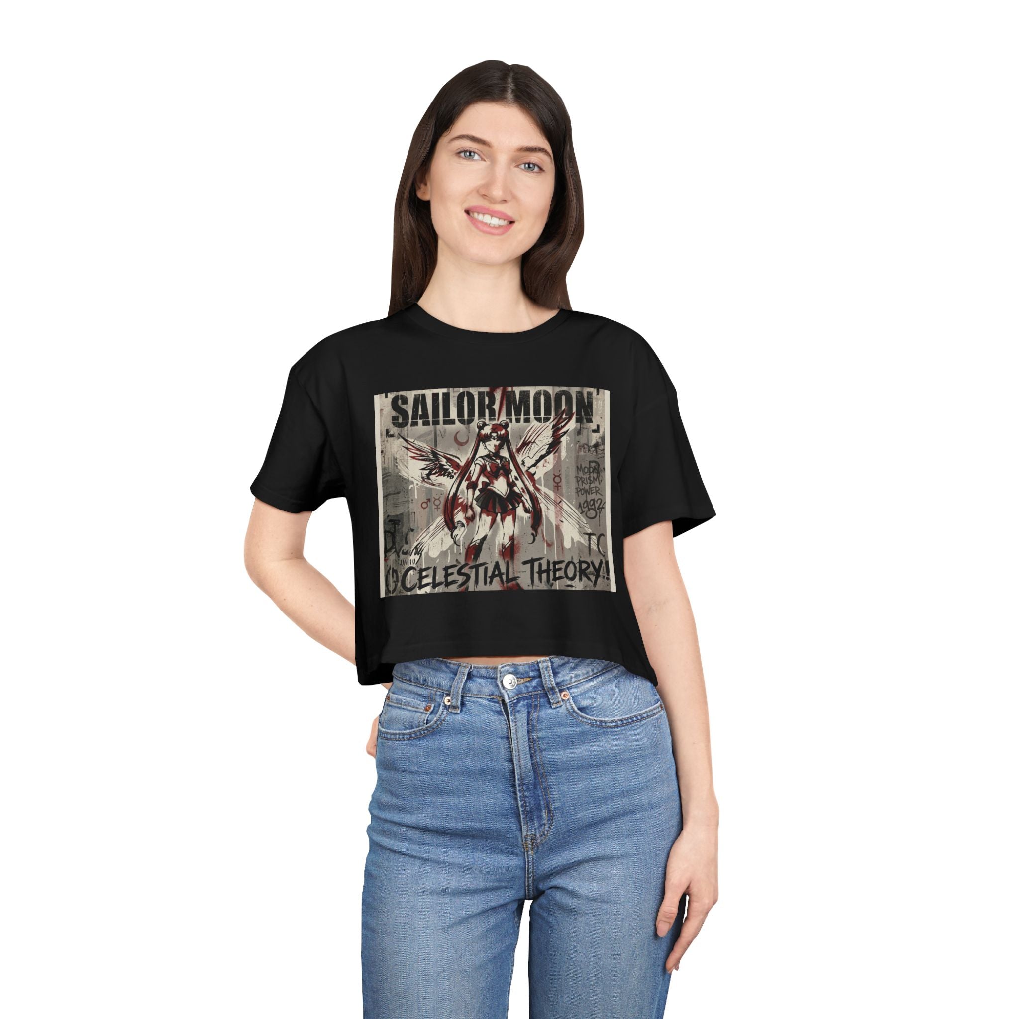 Sailor Moon Celestial Theory crop tee | Anime vintage poster design