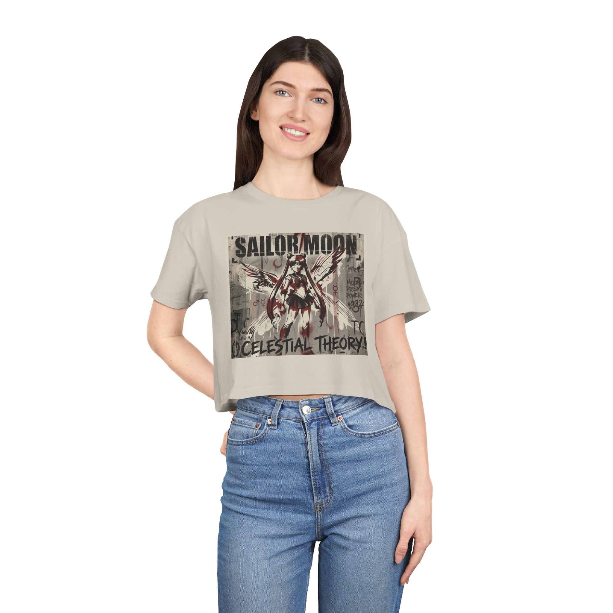 Sailor Moon Celestial Theory crop tee | Anime vintage poster design