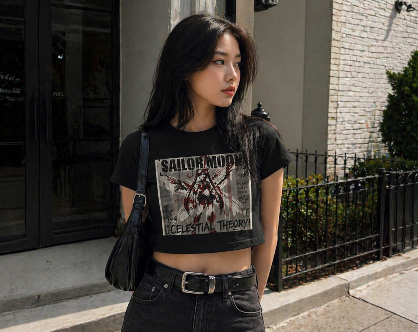 Sailor Moon Celestial Theory crop tee | Anime vintage poster design