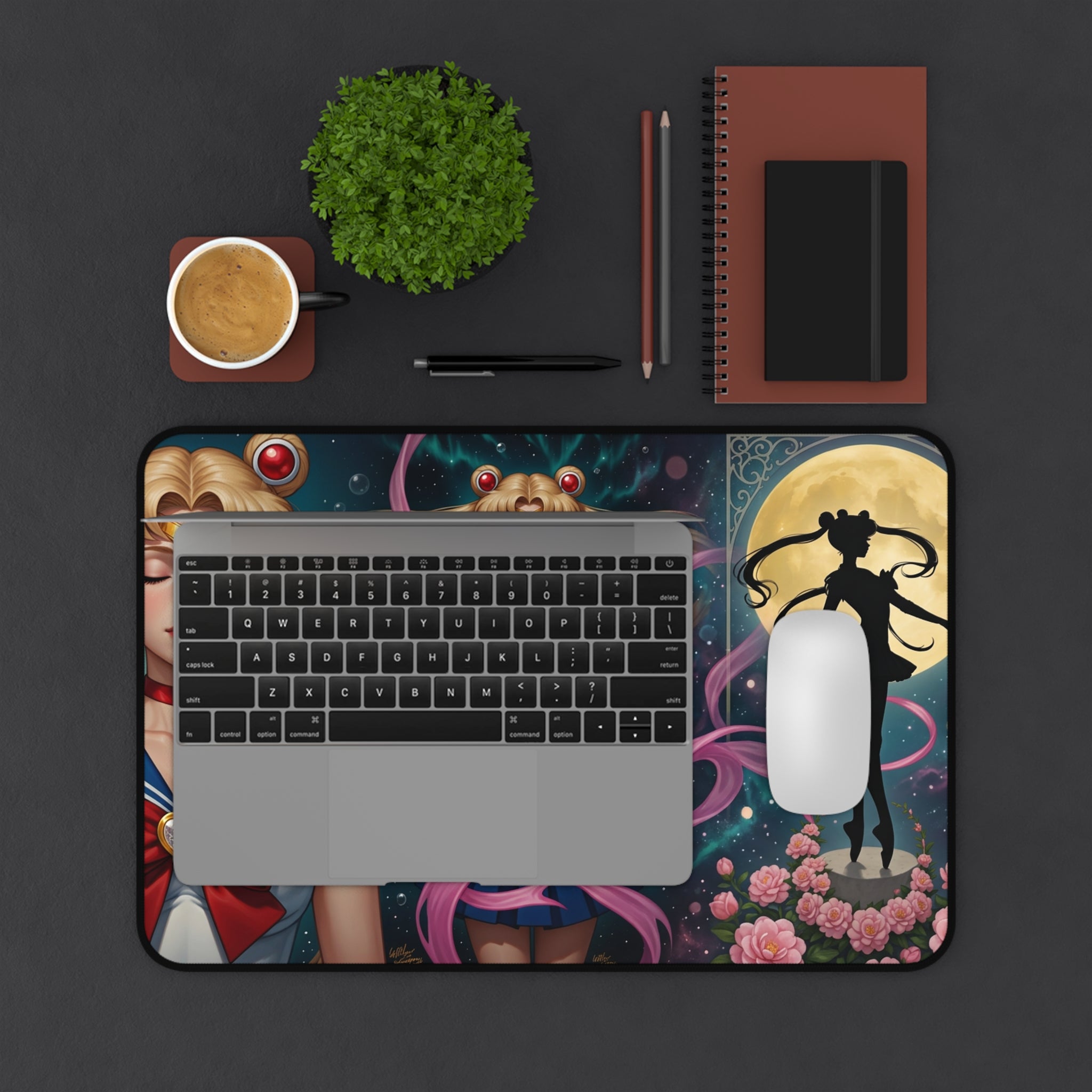 Sailor Moon Inspired Magical Girl Desk Mat | Anime Girl Mouse Pad