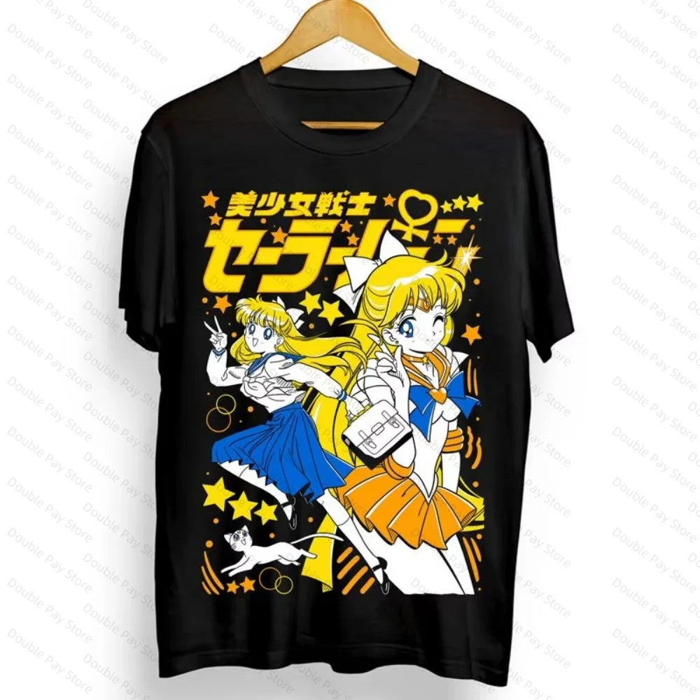 Sailor Moon Retro T shirt Japanese Manga Graphic Y2K