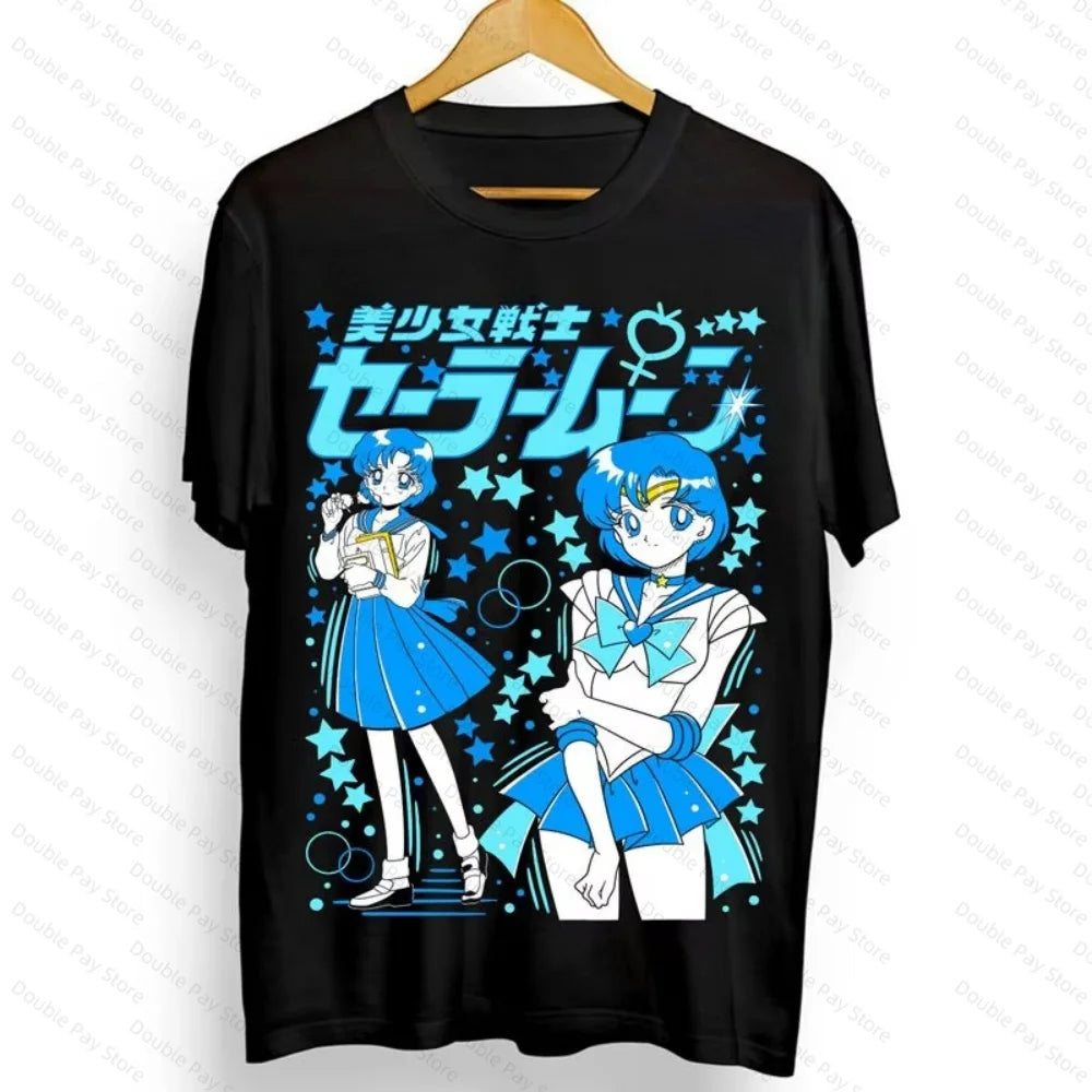 Sailor Moon Retro T shirt Japanese Manga Graphic Y2K
