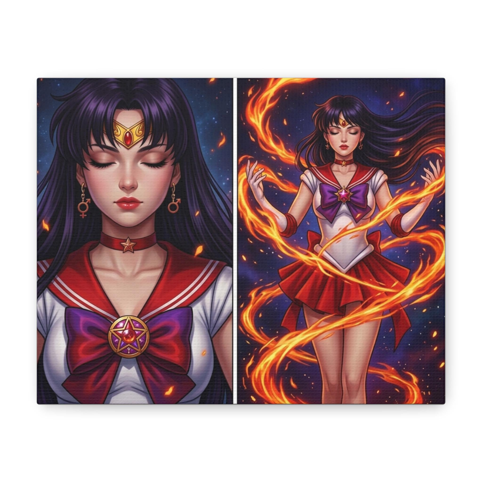 Sailor Scout Warrior Illustration Canvas
