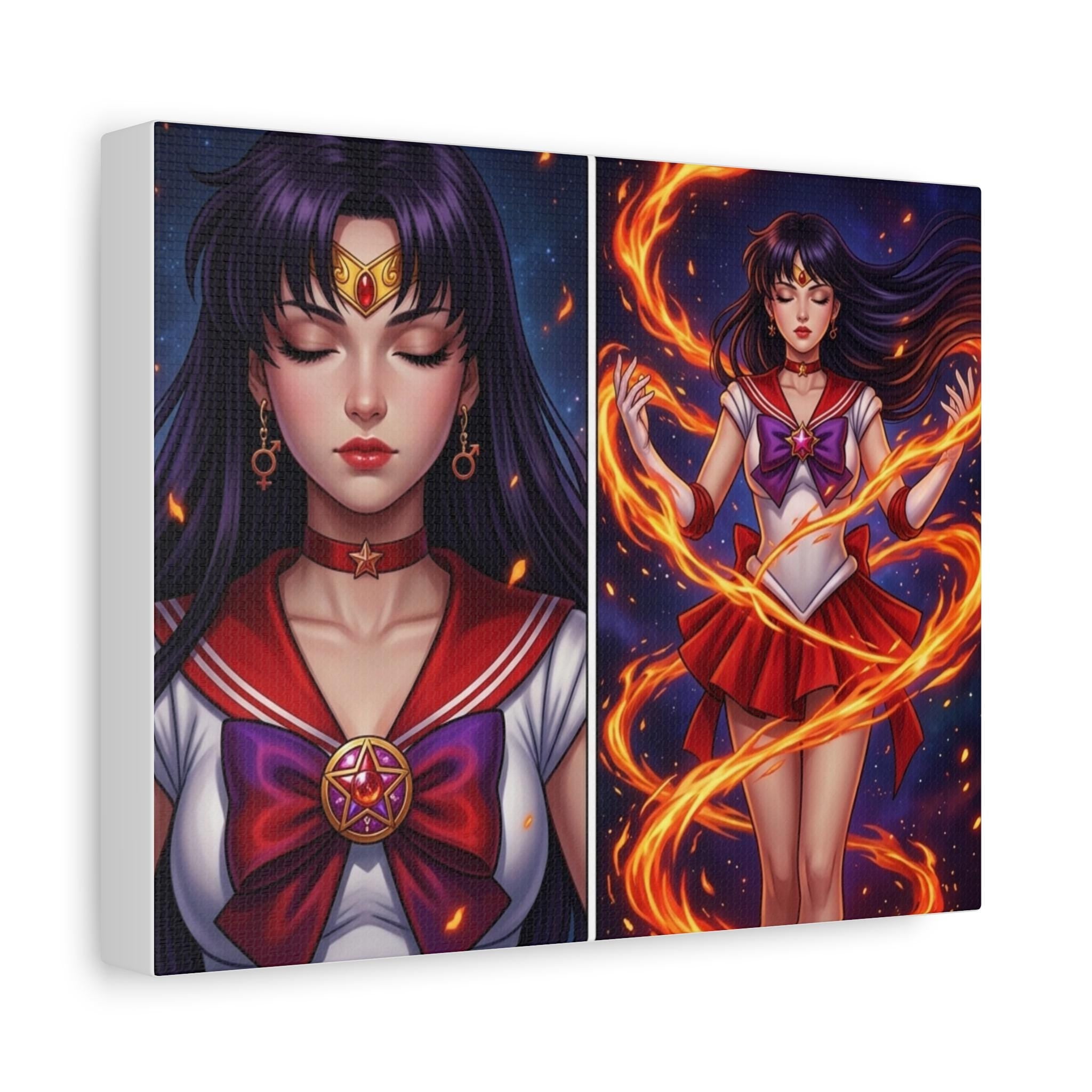 Sailor Scout Warrior Illustration Canvas