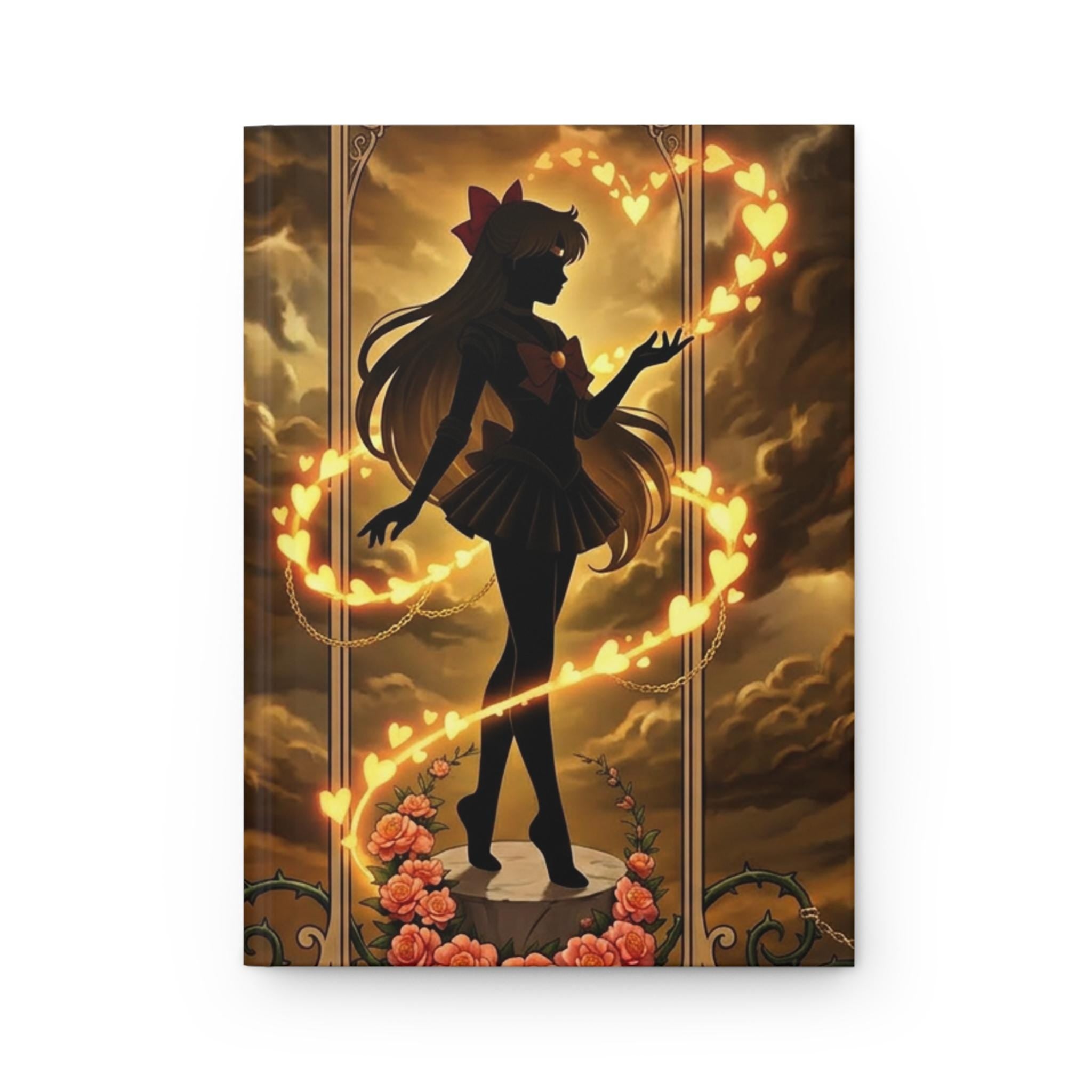 Sailor Silhouette with Golden Hearts Hardcover Journal | Matte