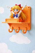 Sailor Venus Inspired Wall Shelf with Hooks, Hand-Painted Kawaii Decor