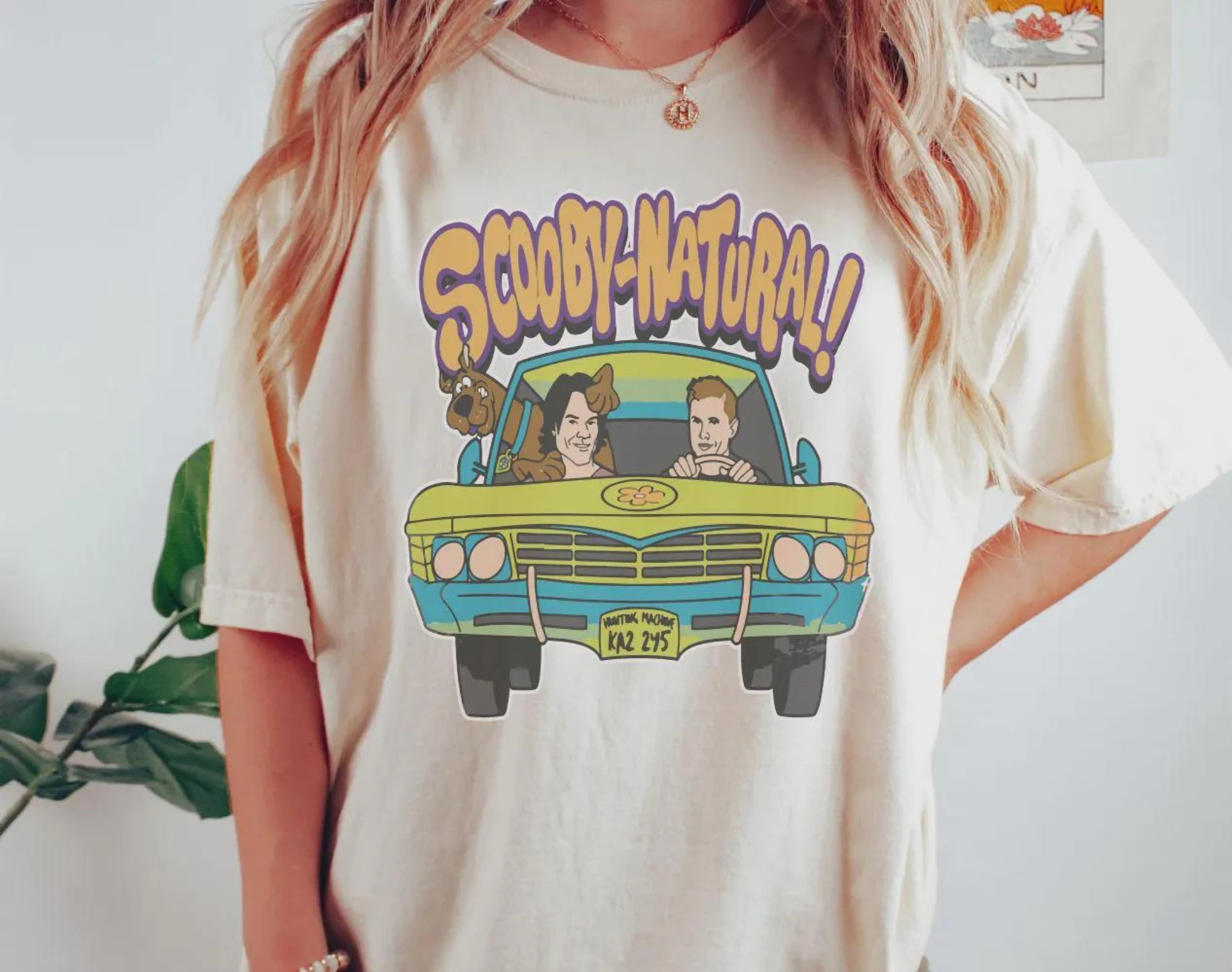 Scooby Natural Printed Women's T-shirt Spring/Summer Fashion Trend Pure Cotton Top Neutral Short Sleeve T-shirt