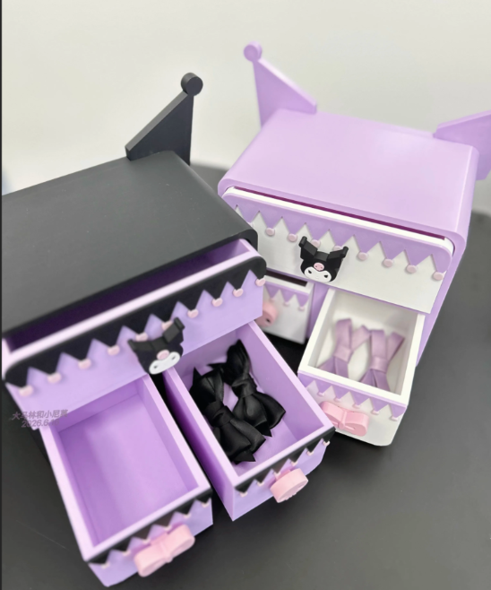 Kuromi Table Top Home Decor Storage Box Kawaii Decor